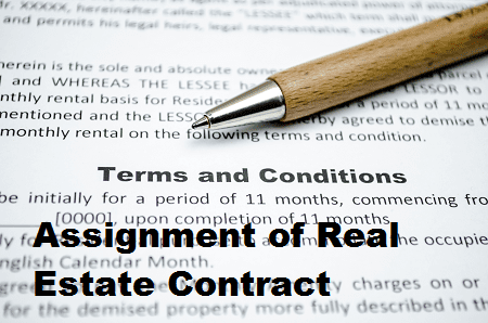 Assignment of Real Estate Contract 450 x 260